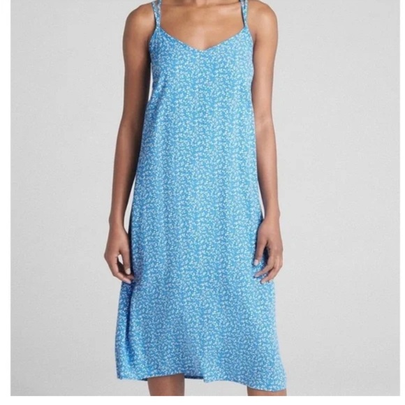 GAP Dresses & Skirts - GAP Blue Maxi Sundress with Spaghetti Straps